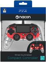 Nacon PS4 Nacon Wired Illuminated Compact Controller Light Edition - Red